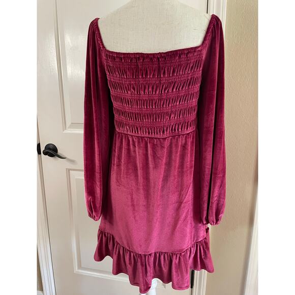 Lauren Conrad medium Merlot dress - Picture 1 of 3